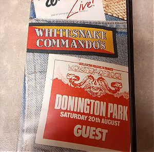 Πωλείται ΤΑΙΝΙΑ VHS ΒΙΝΤΕΟΚΑΣΕΤΑ WHITESNAKE COMMANDOS LIVE AT DONINGTON PARK ΜΟΥΣΙΚΗ 1980