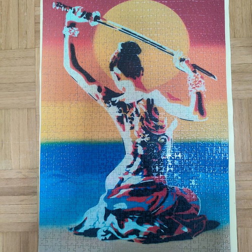 Art Puzzle 1000-piece 48x68 cm puzzle like new, glued on plexiglass