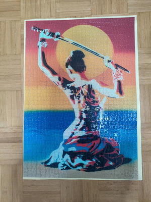 Art Puzzle 1000-piece 48x68 cm puzzle like new, glued on plexiglass