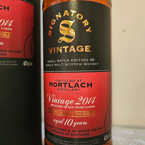 Mortlach Vintage 2014 - 10yo Signatory Vintage new whisky 700ml
