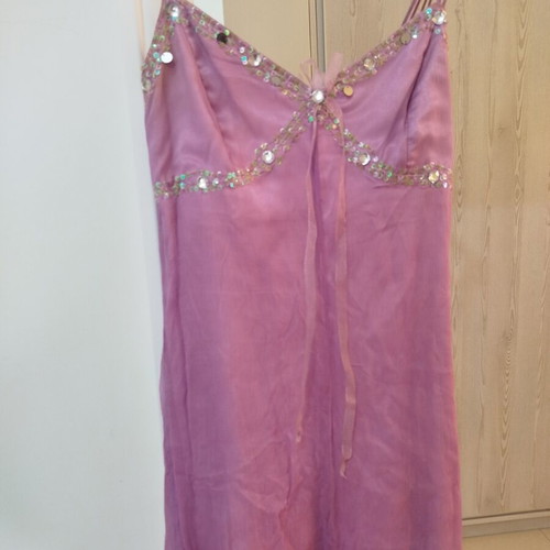 Vintage 100% Silk Midi Dress Billy Sabbado pink like new