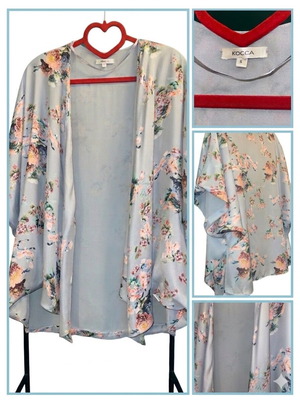 Floral Kimono Kocca new, multicolor turquoise