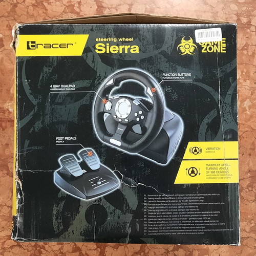 Tracer Sierra Steering Wheel with Pedals for PC New