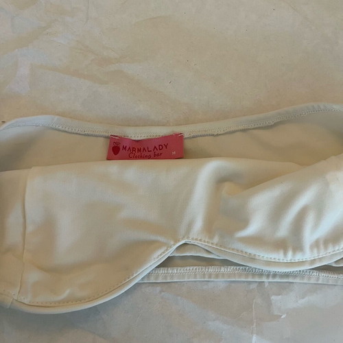 Strapless white bustier top size S like new