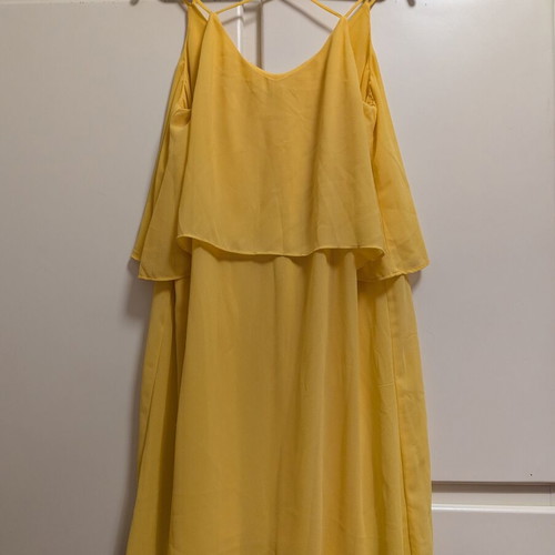 Bill Cost dress XL new, yellow with lining and slip