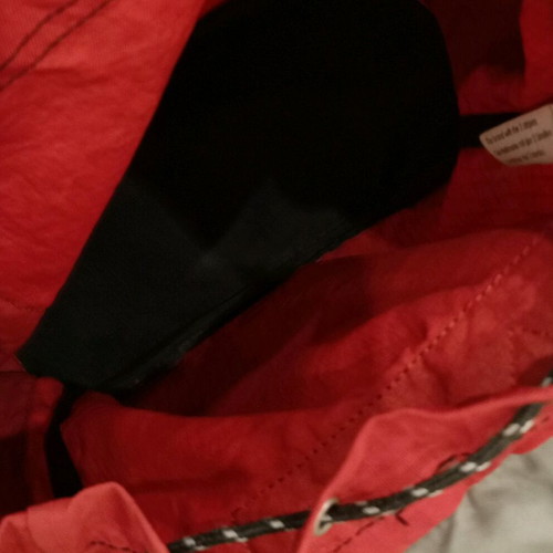 Adidas small backpack used, red with black details
