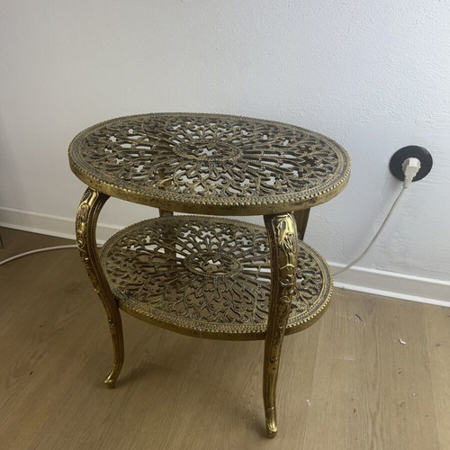 Brass Auxiliary Table used, 45 cm height