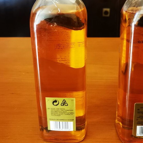 Johnnie Walker Red Label whisky bottle, vintage, pack of 2