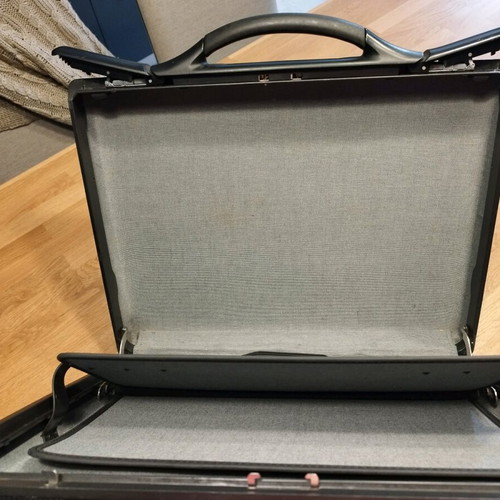 Vintage Samsonite hard briefcase used black