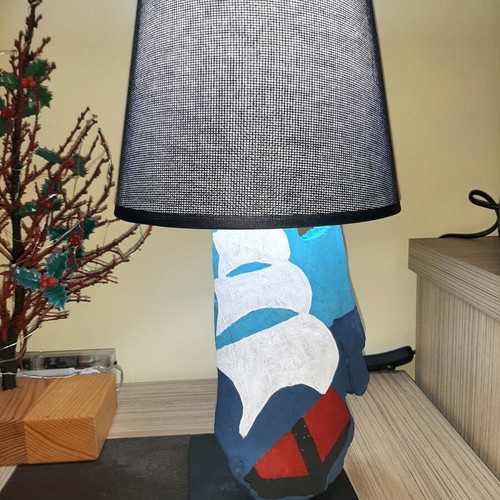 Table lamp new with driftwood decoration