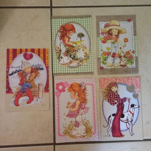 Sarah Kay collectible cards new, love for nature No 4, 6, 27, 58, 59