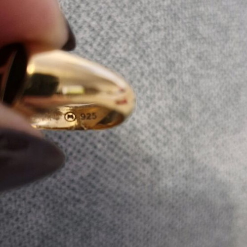 Anna Maria Mazaraki long necklace 61 cm rose gold + Anna Maria Mazaraki ring with initial A