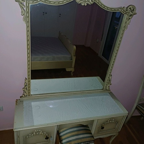 Set of vintage furniture used with patina paint in very good condition