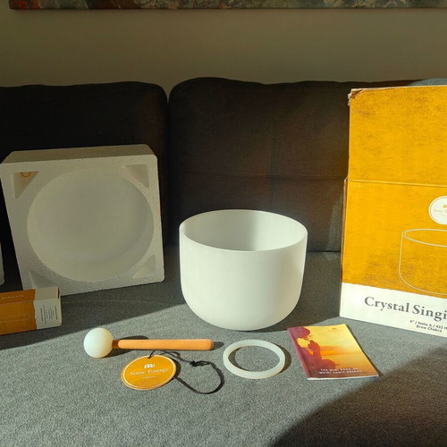 MEINL Sonic Energy Crystal Quartz Singing Bowl 9" Brow Chakra like new