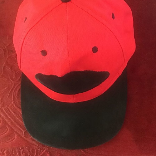 Jockey hat new, red and black, no name