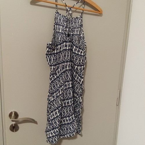H&M Divided summer dress like new, blue and white geometric pattern