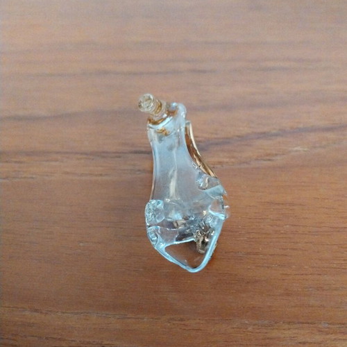 Miniature glass shoe elegant decoration like new