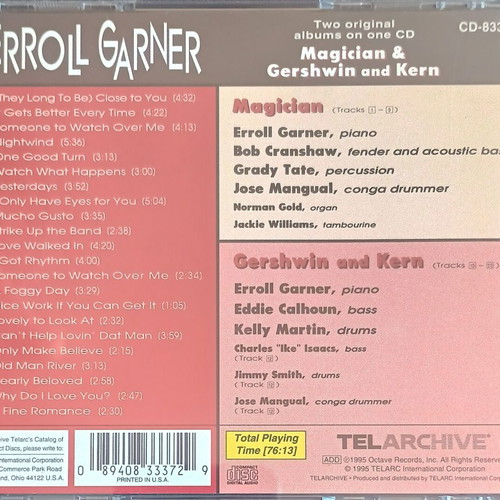 Erroll Garner CD used, two albums on one disc