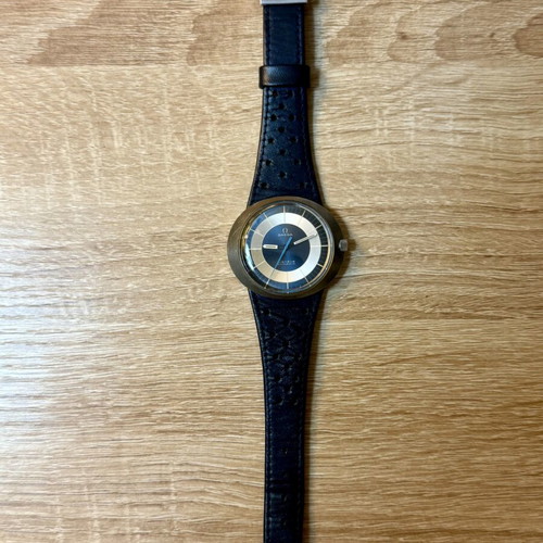 Omega Geneve Dynamic watch used, manual winding, white and blue