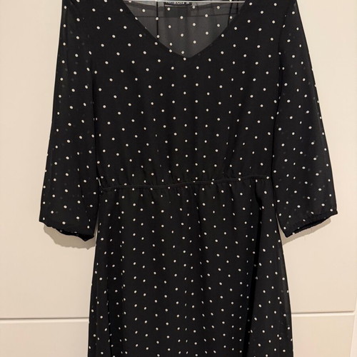 Polka Dot Dress size M Terranova like new, black and white