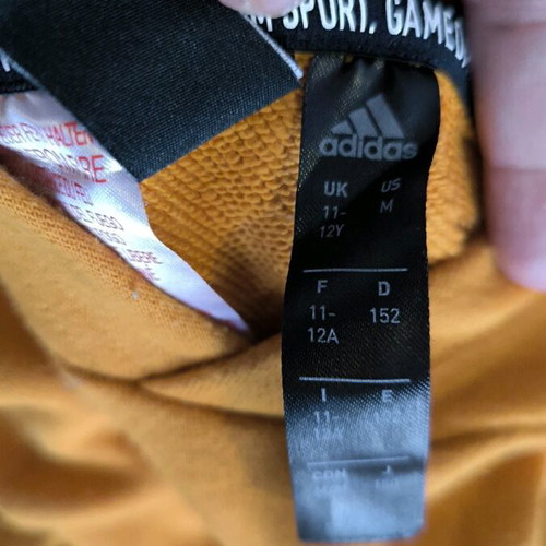 Adidas orange hoodie like new for 11-12 years old