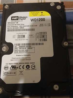 Western Digital HDD 3.5" 120 GB WD1200JB-00REA0 used, ATA IDE