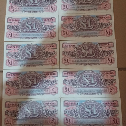 British Armed Forces Special Voucher £1 set of 10