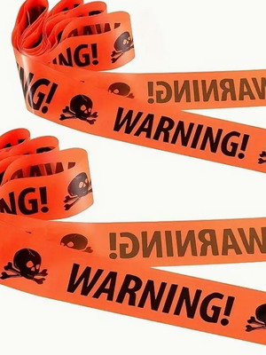 Warning Halloween Tape Set 2 Pieces New