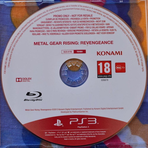 Metal Gear Rising: Revengeance Promo Edition PS3 like new