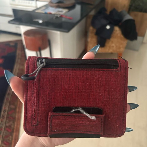 Polo wallet like new, black and red