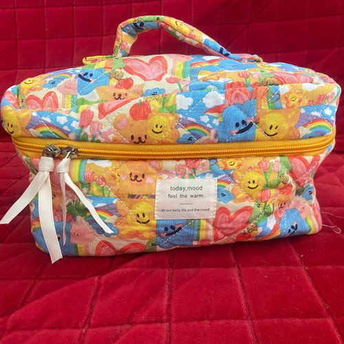 Set of three toiletry bags new, multicolored, various sizes
