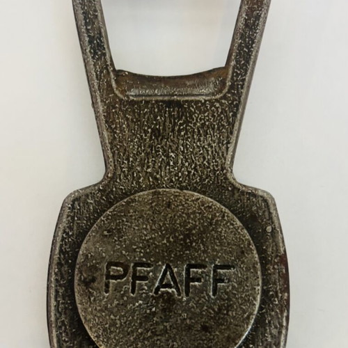 PFAFF Advertising Cast Iron Bottle Opener used, vintage rare German