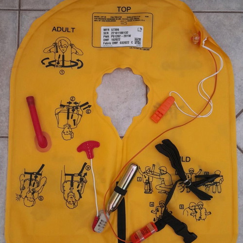 Airplane rescue life jacket unused Made in U.S.A