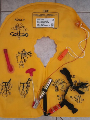 Airplane rescue life jacket unused Made in U.S.A