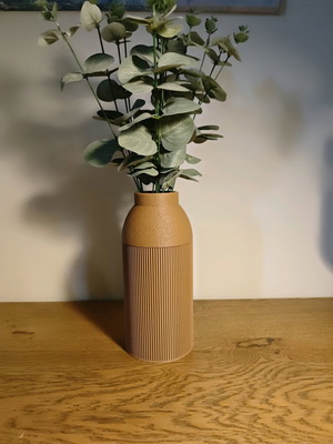 Βάζο 3d σαν καινούργιο, 20 cm, πλαστικό με διπλό σχέδιο πέτρας και ριγέ