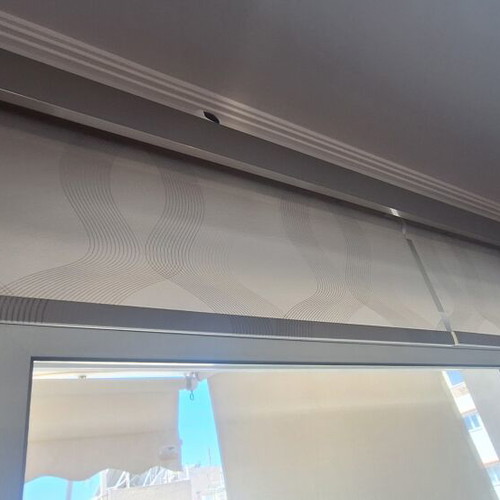 Roller blinds system like new, white/grey/silver