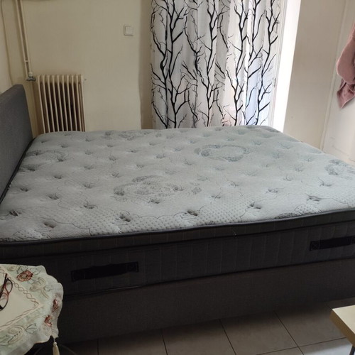 Bed and Bath double bed with Alfastrom mattress, storage space