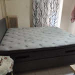 Bed and Bath double bed with Alfastrom mattress, storage space
