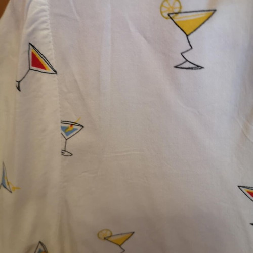 Drinks white short-sleeve shirt Zara like new, multicolored