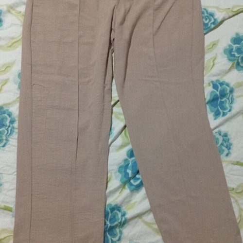 Set palazzo pants and shirt like new, size Large, beige
