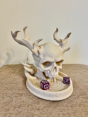 3D printed skull dice tower 16cm new, for dnd/rpg