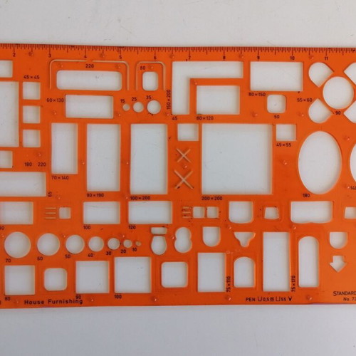 Furniture stencil 1:50 like new, Standardgraph No 7343