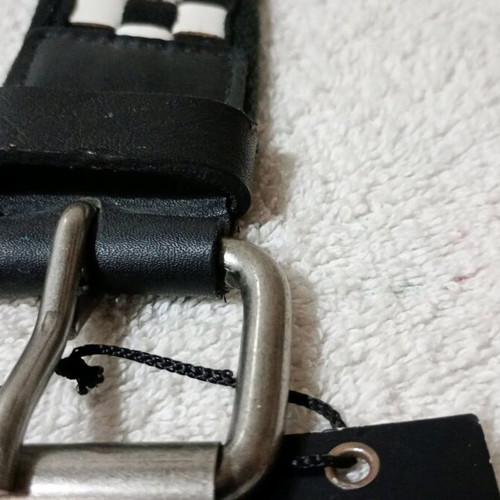 Ricano leather belt chessboard pattern new