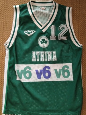 Panathinaikos Pony jersey medium, like new, authentic