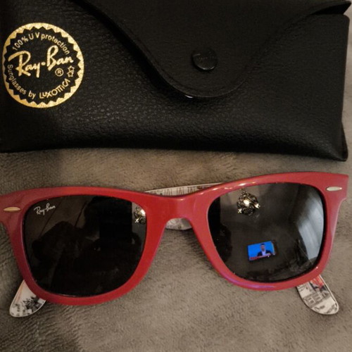 Ray Ban Limited Edition Sunglasses New, Red
