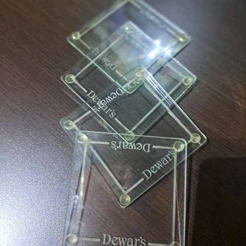 Dewars glass coasters pack of 8 new