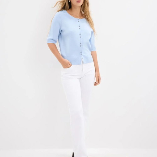 Mohito light blue blouse short sleeve brand new XS