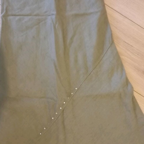 Linen dress like new, slim fit, olive color, size XS 34