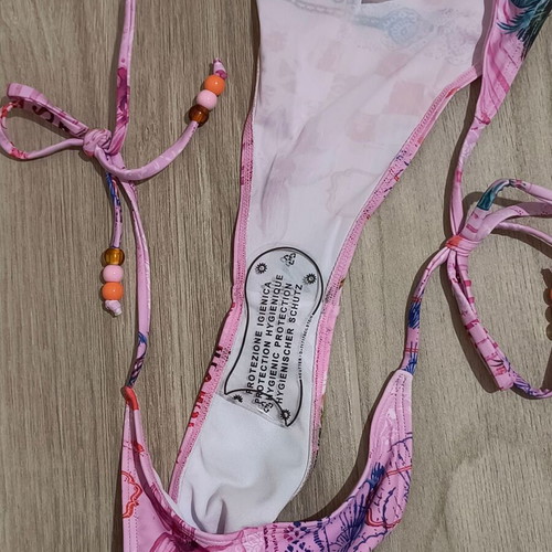 Bikini Bottom XL new, pink with side cords