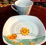  Σετ τσαγιού 12 τμχ. απο 6 κούπες και 6 πιάτα εξαιρετικής πορσελάνης... Αμεταχείριστο!  (Porcelain tea set)(Πληροφορίες απόκτησης σε μἠνυμα)